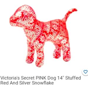 VS pink large snowflake dog.